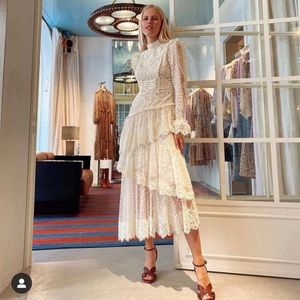 Zimmermann Lace Concert Midi Dress